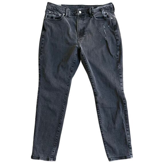 Abercrombie & Fitch Athletic Slim Distressed Jeans Y2K Grunge Size 36x32 - Picture 1 of 10